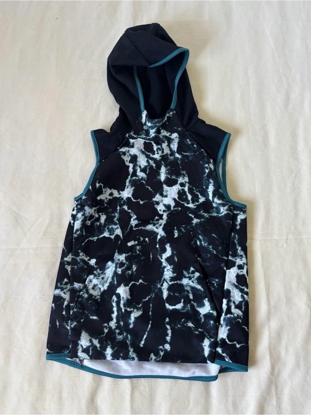 Old Navy Active Boys' Black Tie-Dye Sleeveless Hoodie - Size S (6)
